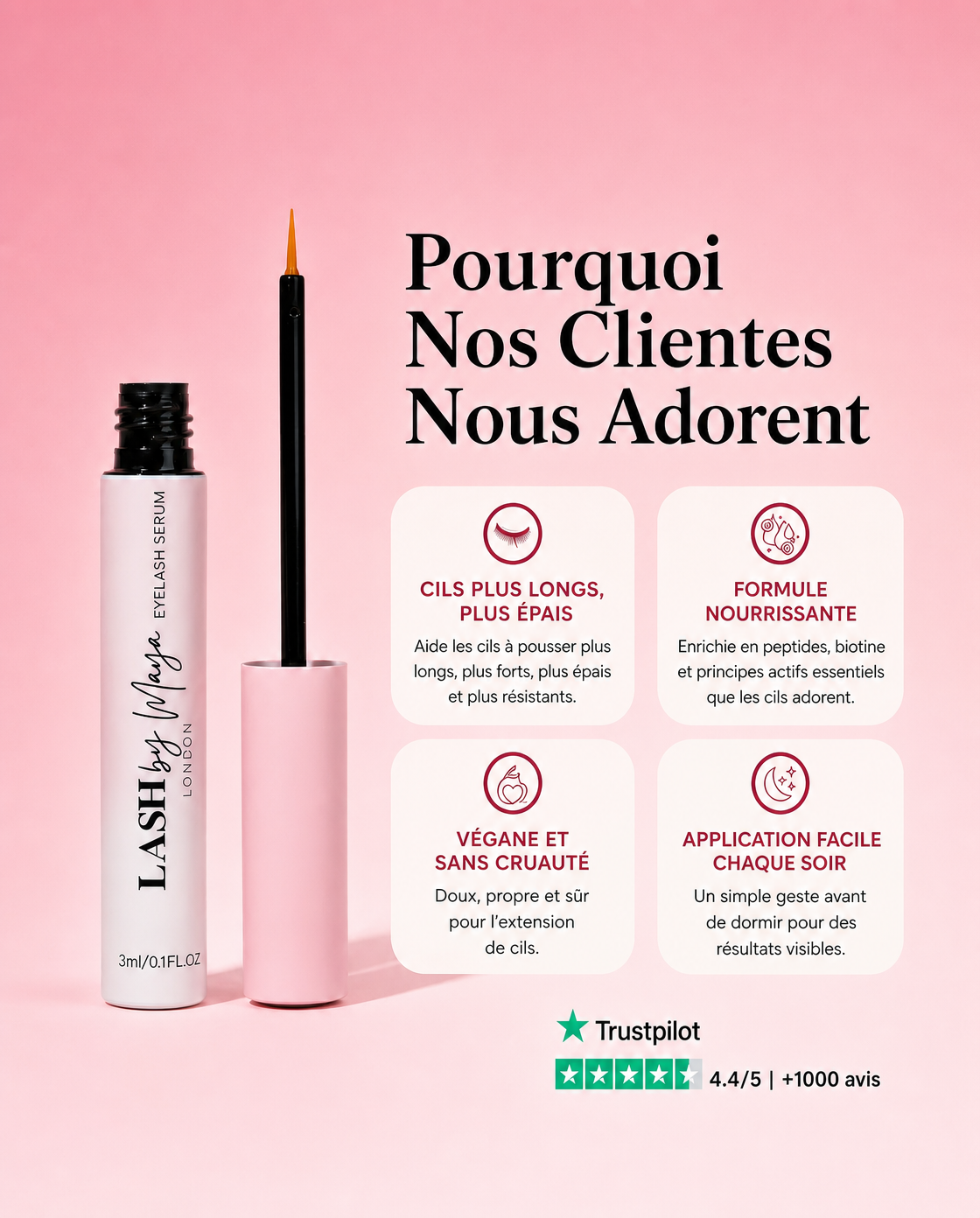 SÉRUM DE CROISSANCE POUR CILS